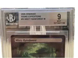 MTG Zendikar Rising Expeditions Misty Rainforest BGS Graded 9 - Image 2