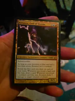 MTG - Keranos, God of Storms - Journey into Nyx - NM - Image 1