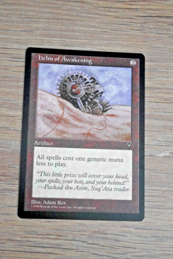 Carte Magic anglaise - Heaume de l'eveil Visions - Helm of Awakening MTG - Image 1
