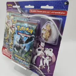 Pokemon Breakthrough Blister 3 Pack With Mega Mewtwo Pin XY Sealed New 2015 - Image 3