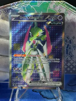 Iron Valiant ex 225/182 Full Art Ultra Rare Paradox Rift Pokemon TCG - Image 1