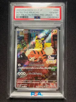 PSA 10 Pokemon Card Detective Pikachu 098/SV-P Nintendo Switch Promo Japanese.08 - Image 2