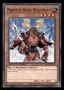 Yugioh Phantom Beast Wild-Horn #SBCB-EN045 Speed Duel: Battle City Box LP - Image 1