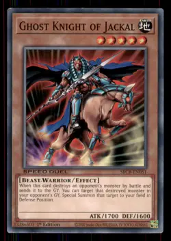 Yugioh Ghost Knight of Jackal #SBCB-EN051 Speed Duel: Battle City Box LP - Image 1