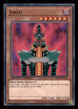 Yugioh Jinzo #SBCB-EN147 Speed Duel: Battle City Box LP 1st Ed - Image 1