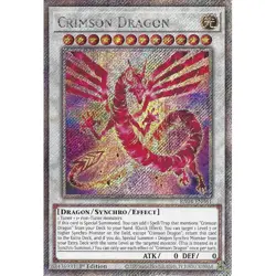 Yugioh Crimson Dragon RA04-EN061 Platinum Secret Rare 1st Edition - Image 1
