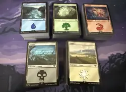 MTG 500x Lord Of The Rings Basic Land Bulk Lot 100 of Each LTR Commander - Image 1