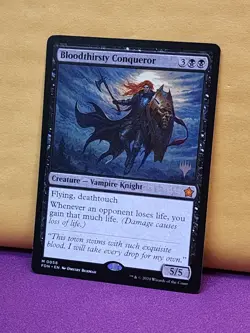 1x STAMPED PROMO Bloodthirsty Conqueror, NM, FDN, Magic: the Gathering, MtG - Image 2