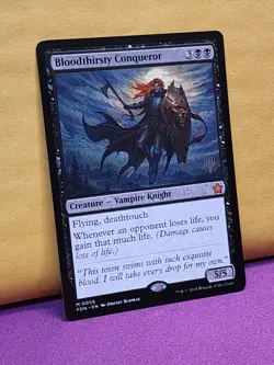 1x STAMPED PROMO Bloodthirsty Conqueror, NM, FDN, Magic: the Gathering, MtG - Image 3