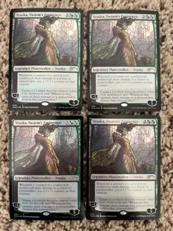MTG- Vraska, Swarm's Eminence x4 - Secret Lair Stained Glass FOIL - Image 1