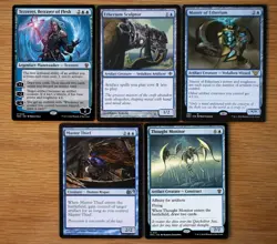 Set of 10 Blue Artifact Utility Cards *NM* (Magic EDH MTG) Affinity Thoughtcast - Image 2
