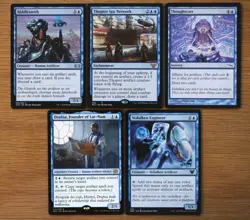 Set of 10 Blue Artifact Utility Cards *NM* (Magic EDH MTG) Affinity Thoughtcast - Image 3