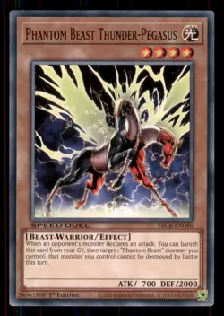 Yugioh Phantom Beast Thunder-Pegasus #SBCB-EN046 Speed Duel: Battle City Box LP - Image 1