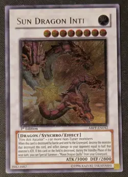 Yu-Gi-Oh! TCG Sun Dragon Inti (ABPF-EN042) 1st Edition Ultimate Rare (Mint) - Image 1