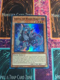 Yu-Gi-Oh! Ahrima, the Wicked Warden SR06-EN002 1st Edition Super Rare NM a1/ - Image 1