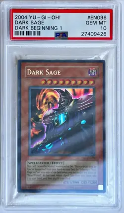 Yu-Gi-Oh! PSA 10 GEM-MT 'Dark Sage' DB1-EN096 ~ULTRA RARE~ VERY LOW POP - Image 2