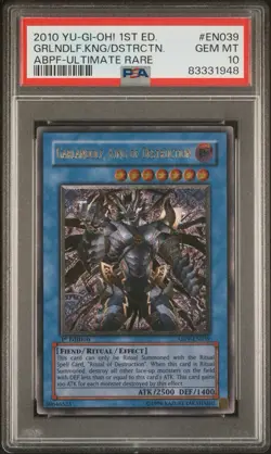 PSA 10 YuGiOh GARLANDOLF, KING OF DESTRUCTION 1st Edition Ultimate Rare - Image 1