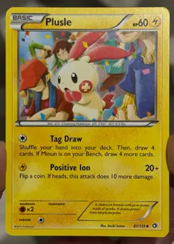 PLUSLE 47/113 MINUN 48/113 NON HOLO POKEMON LEGENDARD TREASURES 2 CARD LOT - Image 2