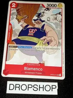 CARTE ONE PIECE ANGLAISE OP03-011 BLAMENCO MINT OP03 ENGLISH CARD - Image 1