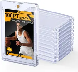 100PT Magnetic Card Holder for Trading Cards, 15 Pack One 15 Pack, Clear - Image 1