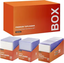 Arjiekwei 3"X4" Card Sleeves Top Loaders for Cards, 100 Hard Sleeves, Clear - Image 1