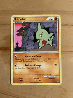 Larvitar - 50/95 - Common - Unleashed - 2010 - Pokemon Card - NM - Image 1