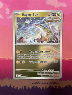 Pokemon Card Raging Bolt Stellar Crown Reverse Holo Rare 111/142 Near Mint - Image 1