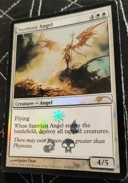 MTG English Sunblast Angel NM Foil Super Rare Walmart Promo - Image 1