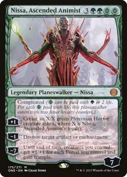 🧙Nissa, Ascended Animist M 175/271 ONE Phyrexia All Will Be One MTG - Image 1