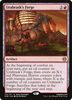 🧙Urabrask’s Forge R 153/271 ONE Phyrexia All Will Be One MTG - Image 1