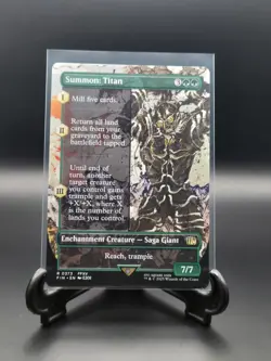Summon: Titan (Borderless) - #373 - Rare - MTG: Final Fantasy - FIN - Image 1