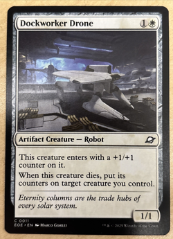MTG Edge of Eternities 0011 Dockworker Drone Artifact Creature Robot COMMON - Image 1