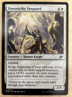 MTG Edge of Eternities 0010 Dawnstrike Vanguard Creature Human Knight UNCOMMON - Image 1