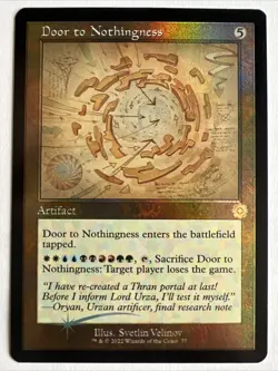 MTG Door to Nothingness *RETRO FRAME SCHEMATIC FOIL* The Brothers' War 77 NM - Image 1