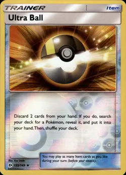 Ultra Ball - Reverse Holo - Sun & Moon Base Set 135/149 - LP - Pokemon - Image 1