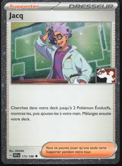 Carte Pokemon Jacq Stamp Ligue 175/198 Holo Ecarlate et Violet Francais - Image 1