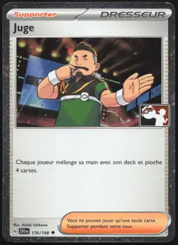 Carte Pokemon Juge Stamp Ligue 176/198 Holo Ecarlate et Violet Francais - Image 1