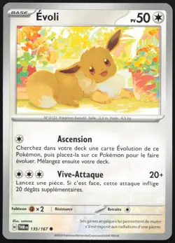 Carte Pokemon Evoli Stamp Ligue 135/167 Mascarade Crepusculaire Francais - Image 1