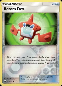 Rotom Dex - Reverse Holo - Sun & Moon Base Set 131/149 - NM - Pokemon - Image 1