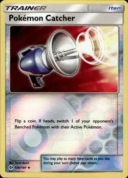Pokemon Catcher - Reverse Holo - Sun & Moon Base Set 126/149 - NM - Pokemon - Image 1