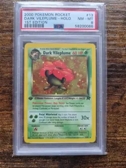 Pokemon PSA 8 1st Edition Holo Dark Vileplume - Team Rocket 13/82 - Image 1