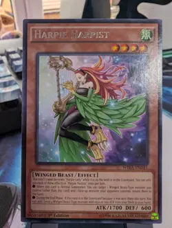 YuGiOh! Harpie Harpist WIRA-EN041 Rare 1st Ed - Image 1
