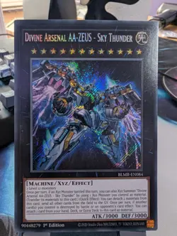 YuGiOh! Divine Arsenal AA-ZEUS - Sky Thunder BLMR-EN084 Secret Rare 1st Ed - Image 1