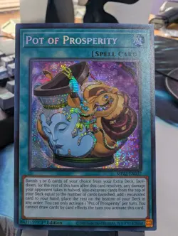 YuGiOh! Pot of Prosperity MP22-EN037 Prismatic Secret Rare 1st Ed - Image 1