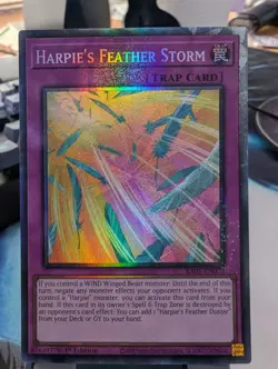 YuGiOh! Harpie's Feather Storm RA01-EN073 Collector's Rare 1st Ed - Image 1