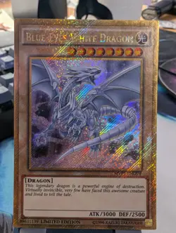 YuGiOh! Blue-Eyes White Dragon MVP1-ENGV4 Gold Secret Rare 1st Ed* - Image 1