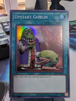 YuGiOh! Upstart Goblin SESL-EN043 Super Rare 1st Ed - Image 1