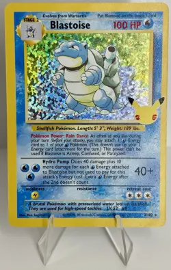 Pokemon Celebrations Blastoise 2/102 Holo Classic Collection 25th Anniversary - Image 1