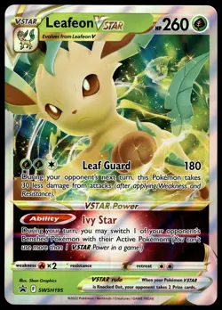Leafeon VSTAR SWSH195 JUMBO OVERSIZED Black Star Promo Pokemon Card - Image 1