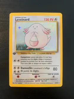 Carte Pokemon : Leveinard 3/102 Set de Base Edition 1 Wizards Francaise - Image 1